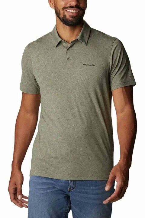 Erkek Tech Trail Kısa Kollu Polo T-Shirt - Yeşil - Columbia