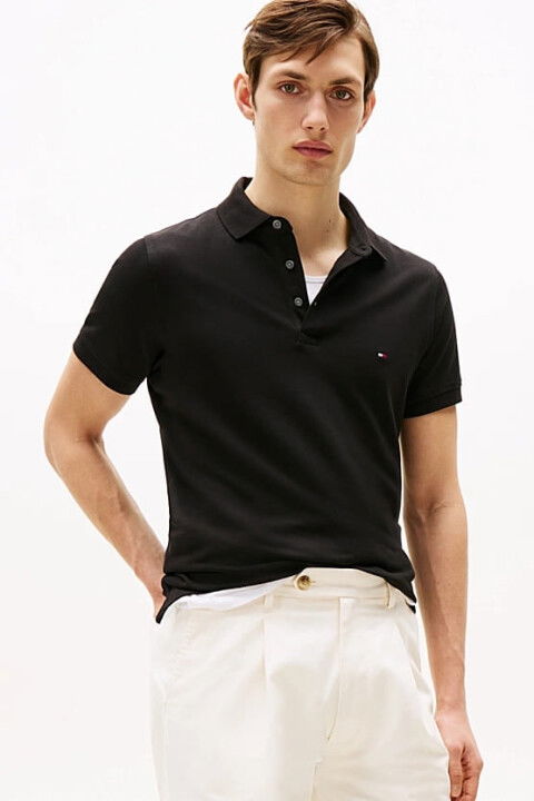 Erkek Th 1985 Polo Yaka T-Shirt - Siyah - Tommy Hilfiger