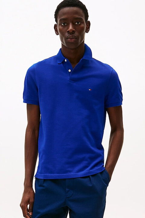 Erkek Th 1985 Regular Düz Polo T-Shirt - Mavi - Tommy Hilfiger