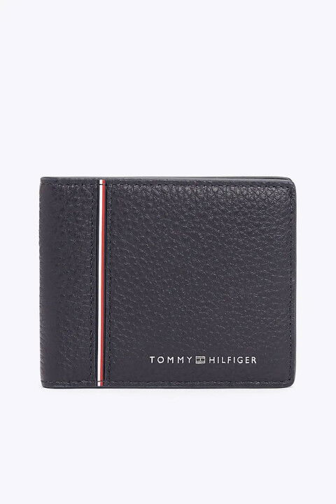 Erkek TH Business Bifold Deri Cüzdan - Lacivert - Tommy Hilfiger