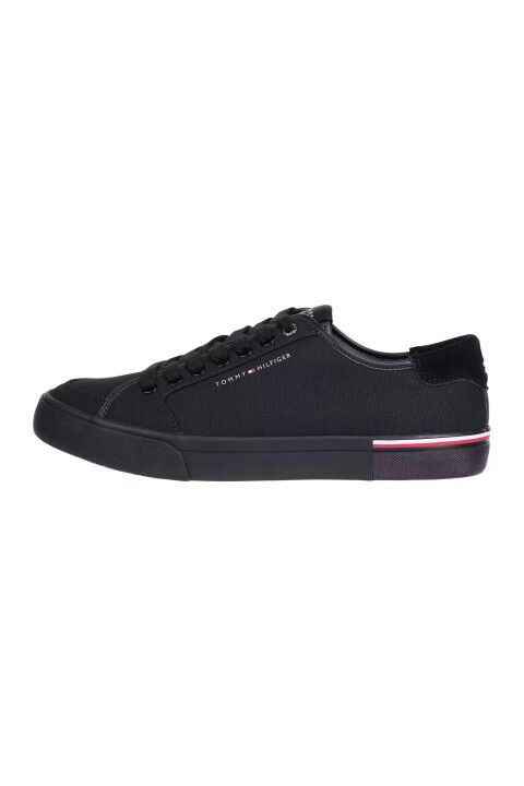 Erkek Th Core Corporate Vulc Canvas Sneakers - Siyah - Tommy Hilfiger