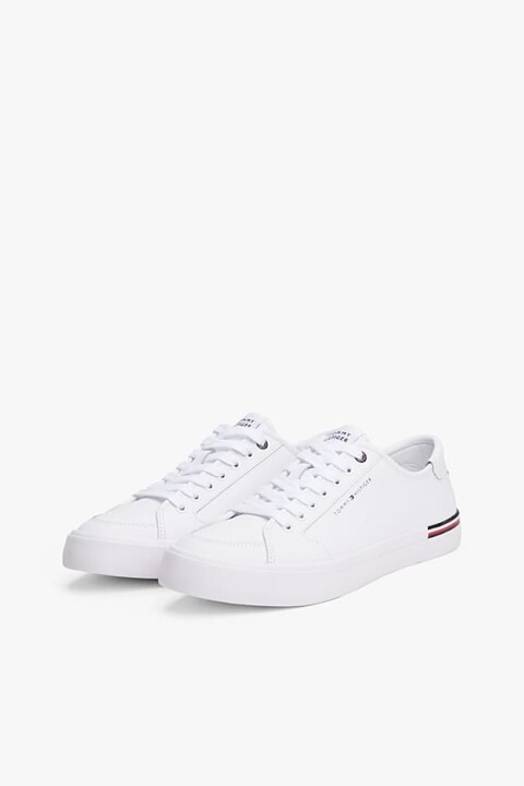 Erkek Th Corporate Vulc Sneaker - Beyaz - Tommy Hilfiger