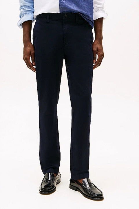 Erkek Th Denton Düz Paça Chino Pantolon - Lacivert - Tommy Hilfiger