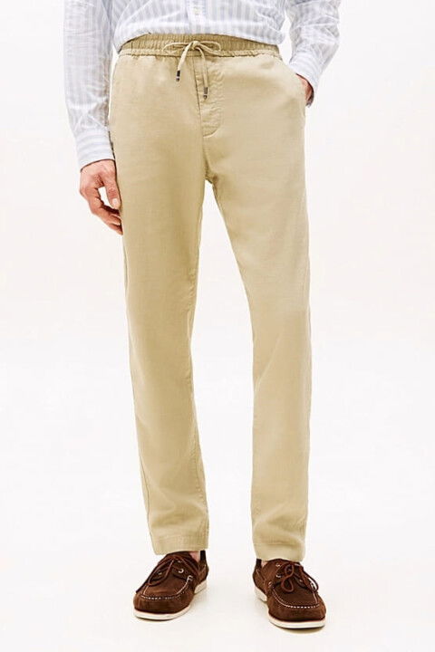 Erkek Th Harlem Sorona Linen Pantolon - Bej - Tommy Hilfiger