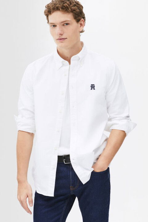 Erkek Th Heritage Oxford Gömlek - Beyaz - Tommy Hilfiger