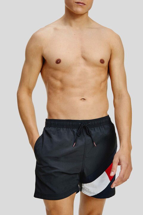 Erkek Th Medium Drawstring Yüzme Şortu - Siyah - Tommy Hilfiger