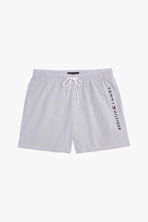Erkek Th Orta Boy Çizgili Yüzme Şortu - Lacivert - Tommy Hilfiger