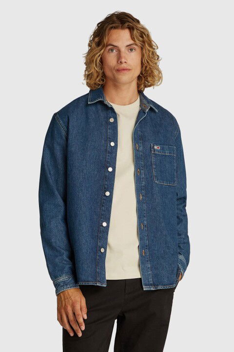 Erkek Th Regular Gömlek - Denim - Tommy Hilfiger