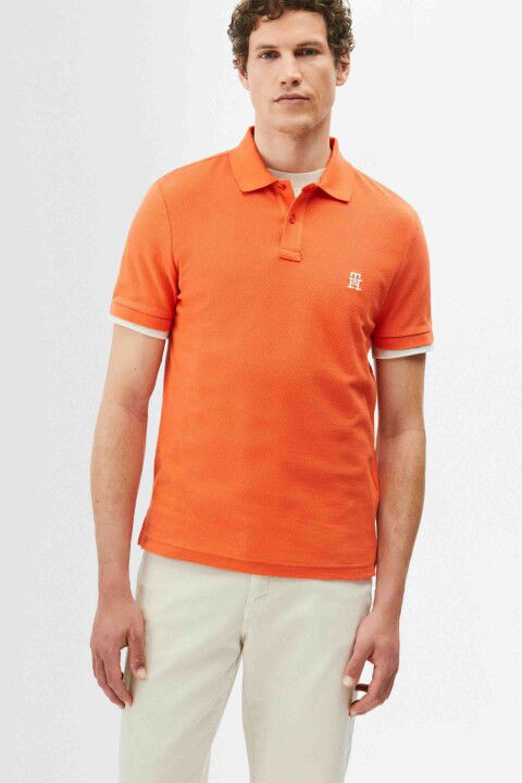 Erkek Th Regular Polo T-Shirt - Turuncu - Tommy Hilfiger