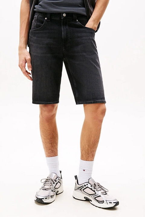 Erkek Th Ronnie Slim Denim Şort - Siyah - Tommy Hilfiger