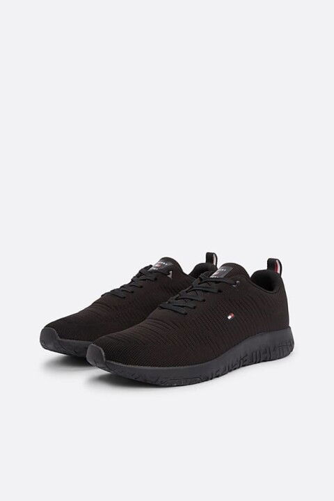 Erkek Th Signature Knitted Örgü Sneakers - Siyah - Tommy Hilfiger