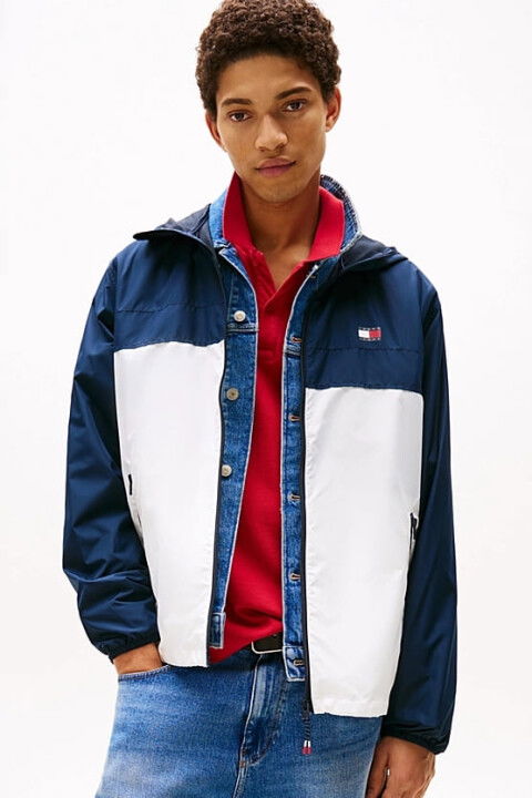 Erkek Tjm Chicago Ceket - Lacivert/Beyaz - Tommy Hilfiger