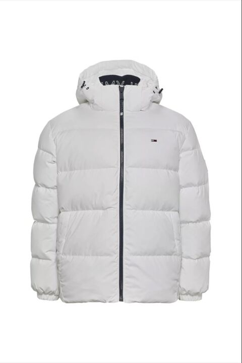 Erkek TJM ESSENTIAL DOWN JACKET EXT Kaz Tüyü Mont - Beyaz - Tommy Hilfiger