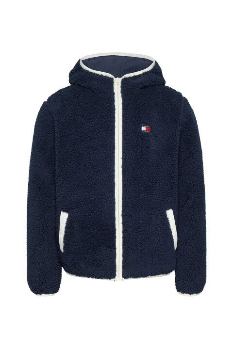 Erkek Tjm Kapüşonlu Fermuarlı Sweatshirt - Lacivert - Tommy Hilfiger