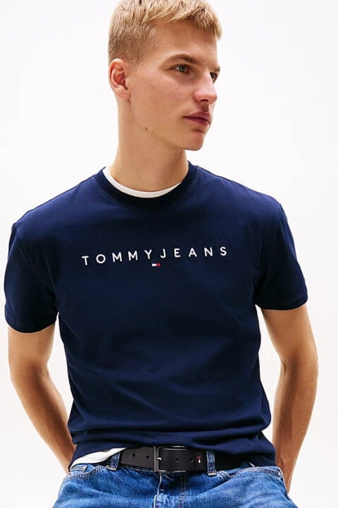 Erkek Tjm Logo Nakışlı T-Shirt - Lacivert - Tommy Hilfiger