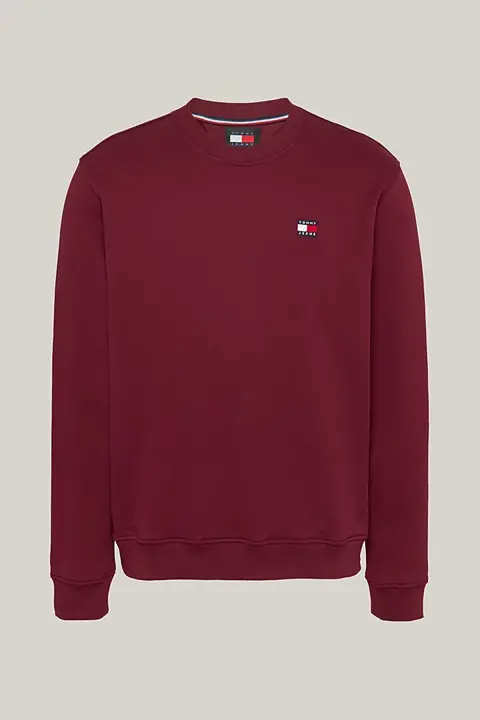 Erkek TJM REG Badge Crew Sweatshirt - Mor - 5