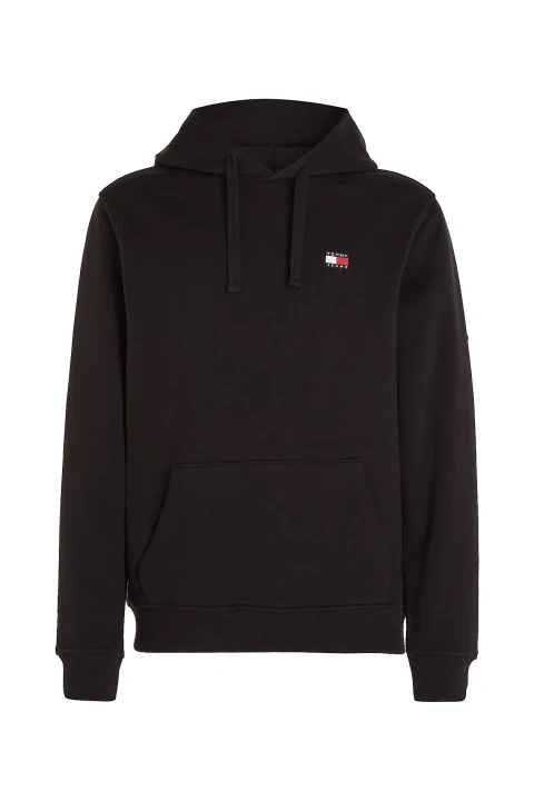 Erkek TJM REG BADGE HOODIE EXT Sweatshirt-Siyah - 1