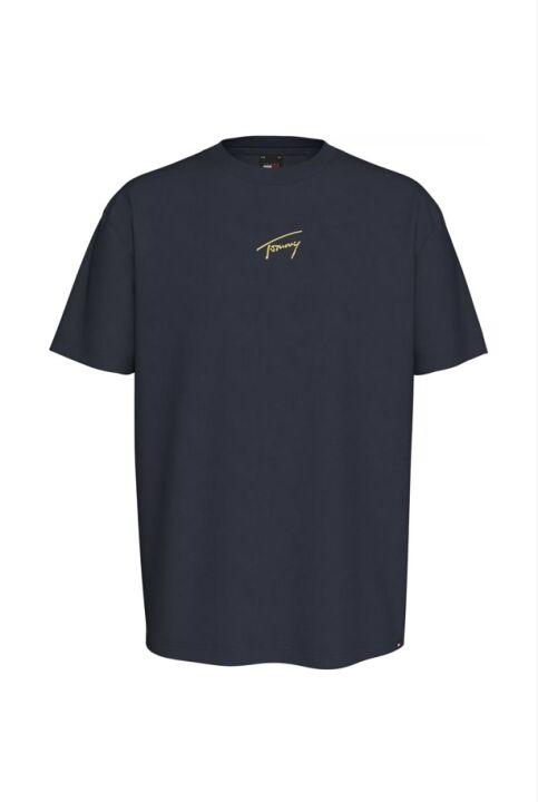 Erkek TJM REG GOLD SIGNATURE TEE EXT T-Shirt- Lacivert - Tommy Hilfiger