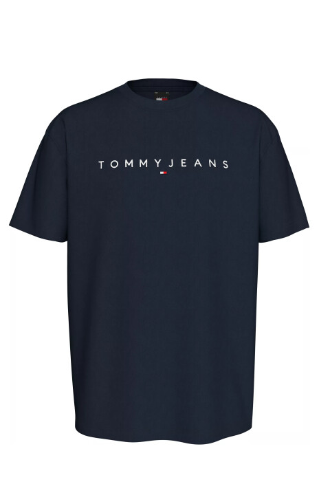 Erkek TJM REG LINEAR LOGO TEE EXT T-Shirt-Lacivert - Tommy Hilfiger