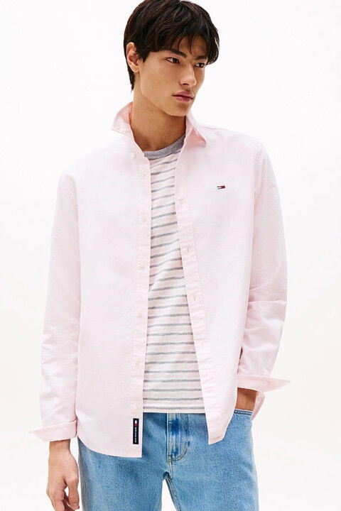 Erkek Tjm Regular Fit Oxford Gömlek - Pembe - Tommy Hilfiger