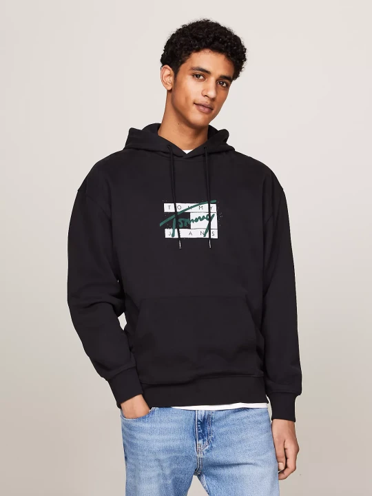 Erkek TJM RLX GRAFFITI SIGNATURE HOOD Sweatshirt-Siyah - 1