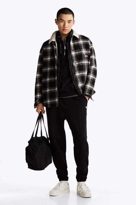 Erkek Tjm Rozet Bağcıklı Jogger Pantolon - Siyah - Tommy Hilfiger