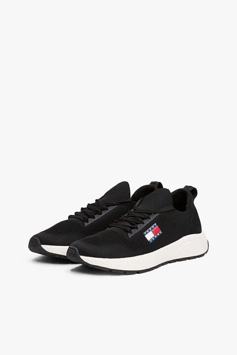 Erkek Tjm Runner Knit Örgü Sneaker - Siyah - Tommy Hilfiger