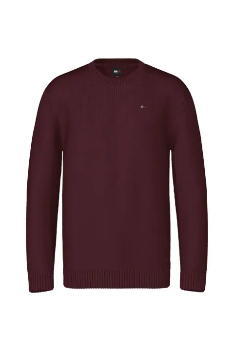 Erkek TJM SLIM ESSNTL Kazak - Bordo - 1