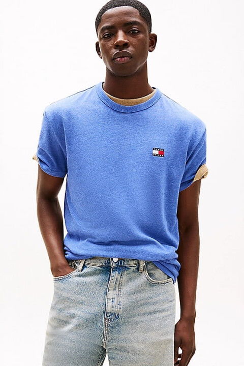 Erkek Tjm Tek Renk T-Shirt - Mavi - Tommy Hilfiger