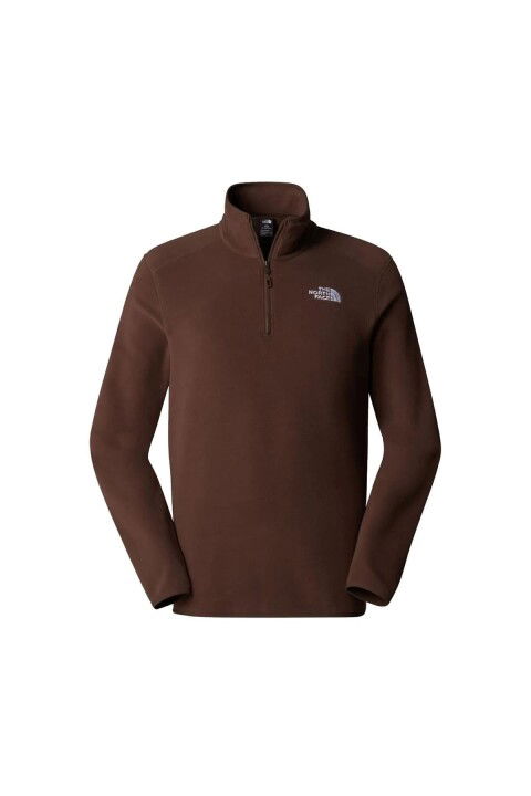 Erkek Tnf Kısa Fermuar Polar M 100 Glacıer - Kahverengi - The North Face