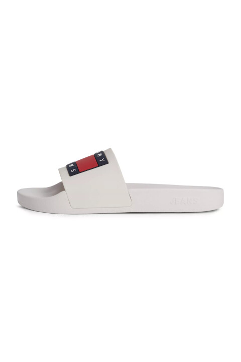 Kadın TOMMY JEANS FLAG POOL SLIDE Terlik-Beyaz - 2