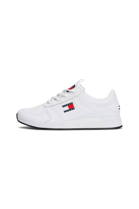 Erkek Tommy Jeans Flexı Runner Sneaker-Beyaz - Tommy Hilfiger