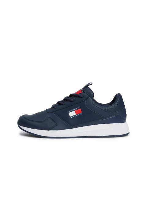 Erkek TOMMY JEANS FLEXI RUNNER Sneaker-Lacivert - Tommy Hilfiger