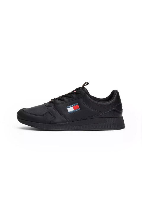 Erkek Tommy Jeans Flexı Runner Sneaker-Siyah - Tommy Hilfiger