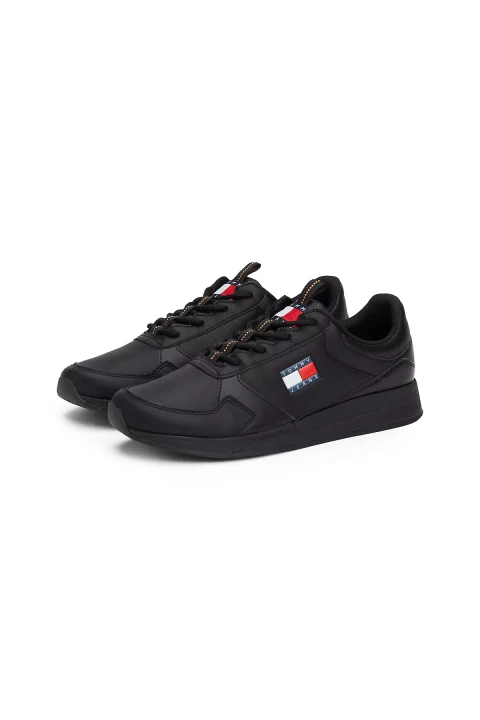 Erkek TOMMY JEANS FLEXI RUNNER Sneaker-Siyah - 2