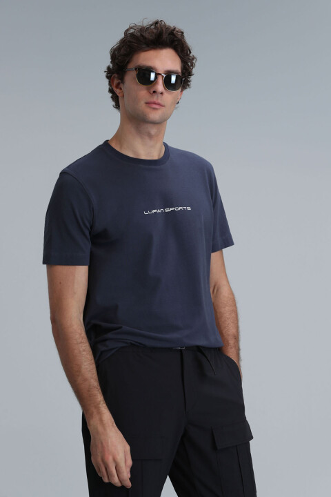 Erkek Tony Modern Grafik T- Shirt - Antrasit - Lufian