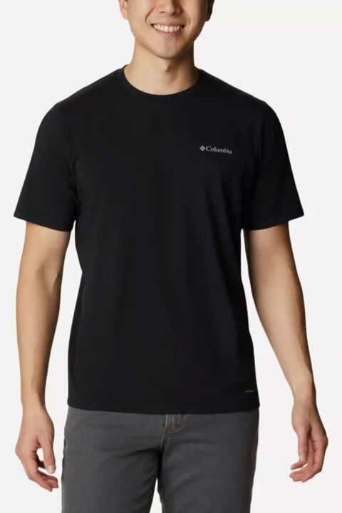 Erkek Trek Sleeve Kısa Kollu T-Shirt - Siyah - Columbia