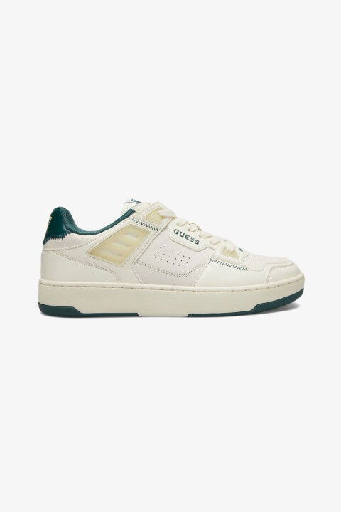 Erkek Vincent Sneaker - Beyaz/Yeşil - Guess