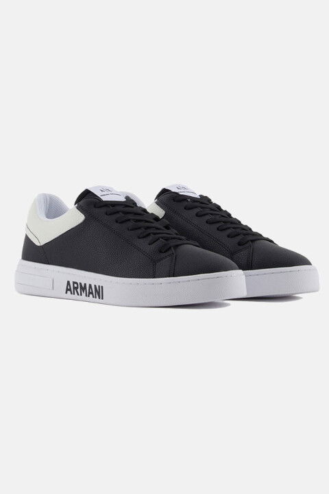 Erkek Yazı Logo Sneaker - Siyah - ARMANI EXCHANGE
