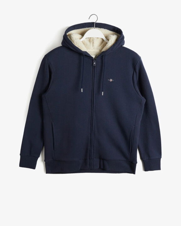 Erkek Regular Fit Fermuarlı Logolu Sweatshirt-Lacivert - GANT