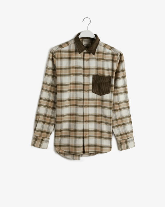 Erkek Regular Fit Klasik Yaka Kareli Gömlek-Yeşil - GANT