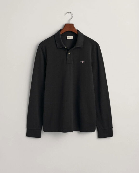 Erkek Regular Fit Logolu Polo Kazak-Siyah - GANT