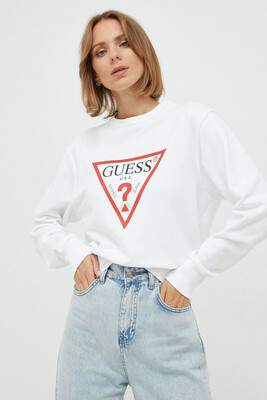 Kadın Guess Logolu Sweatshirt - Beyaz - GUESS