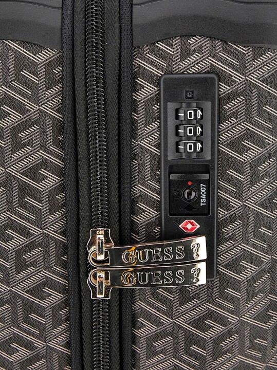 Guess Wilder G Cube Logolu Valiz - Siyah - 6