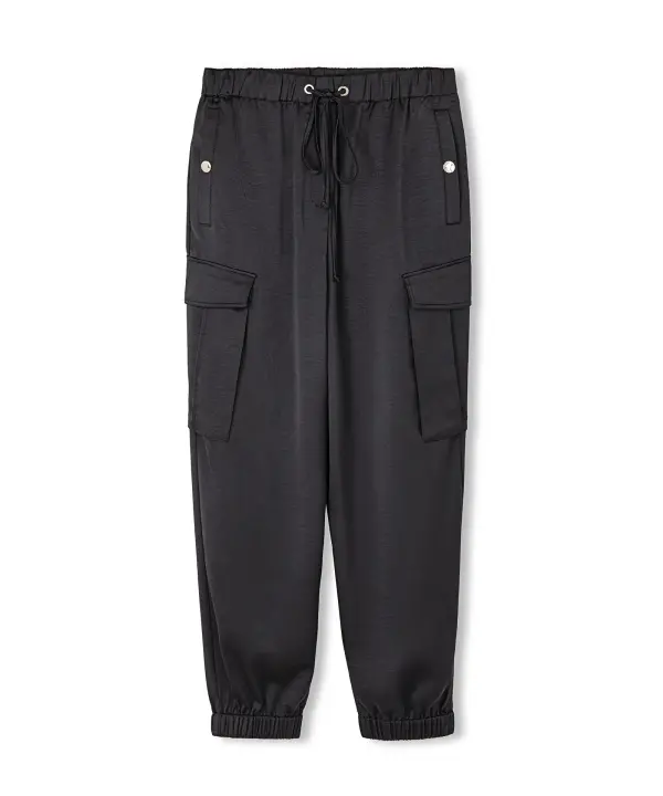 Kargo Cepli Jogger Pantolon-Siyah - 5