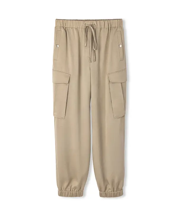 Kargo Cepli Jogger Pantolon-Vizon - 5