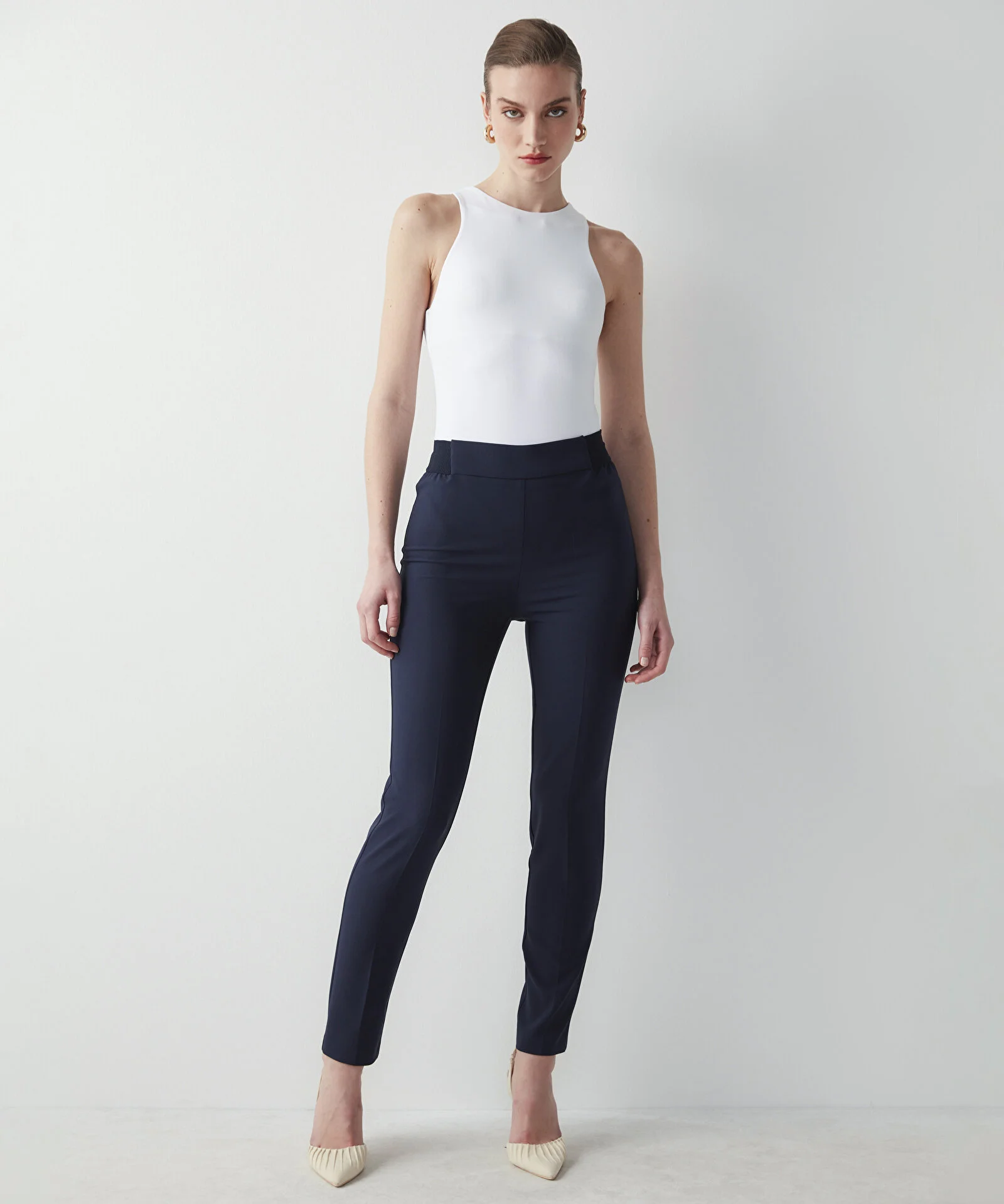 Skinny Fit Pantolon-Lacivert - 1