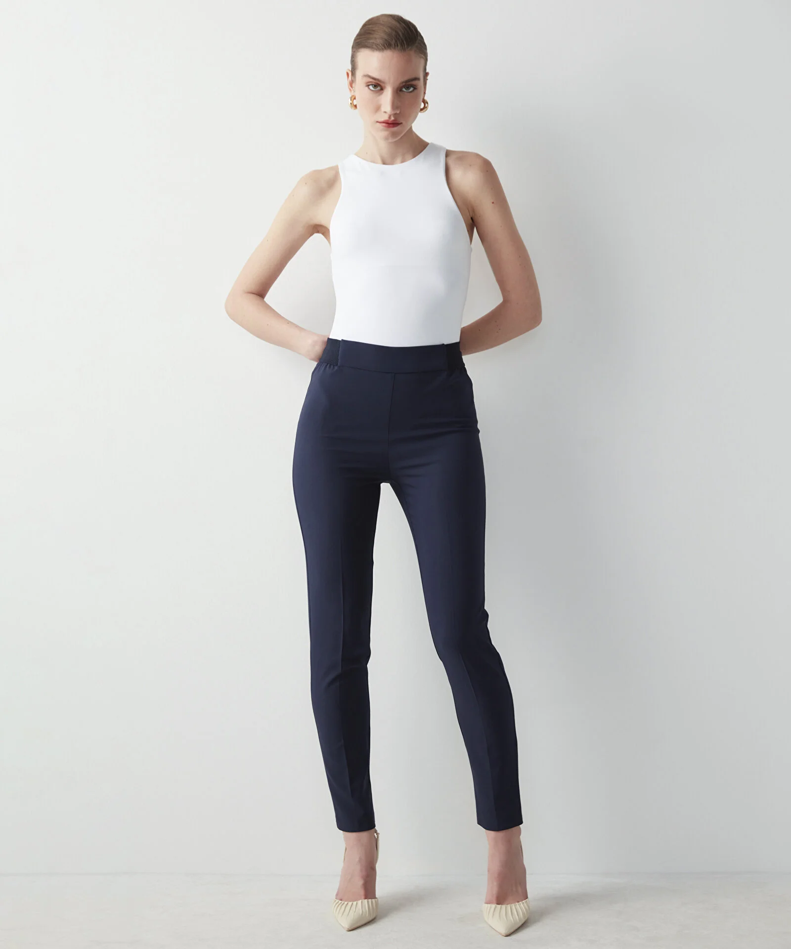 Skinny Fit Pantolon-Lacivert - 2