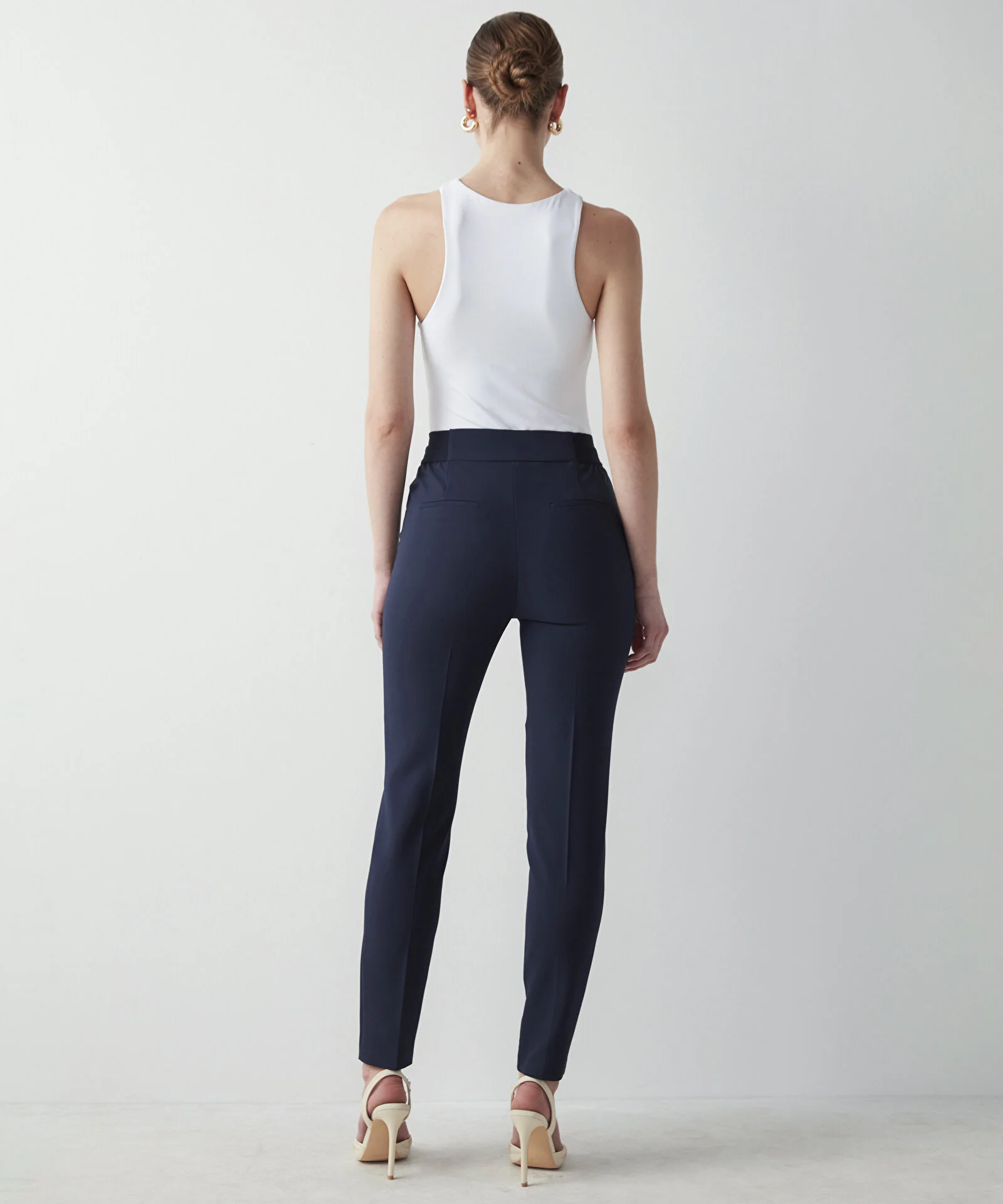 Skinny Fit Pantolon-Lacivert - 5