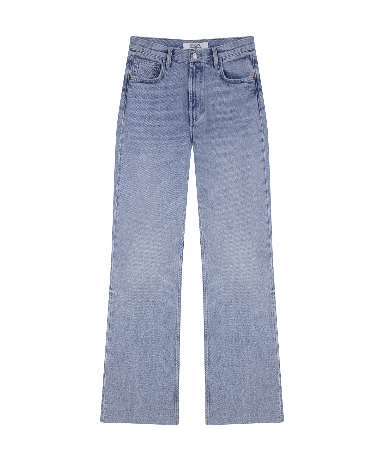 Wide Leg Fit Jean Pantolon-Açık İndigo - 4